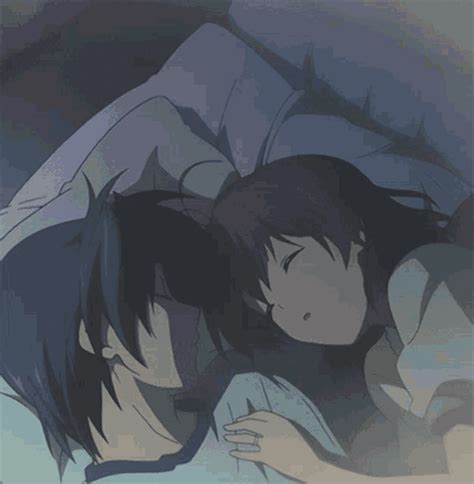 The perfect Anime Cuddle Kiss Forehead Animated GIF for your conversation. . Anime cuddle gif